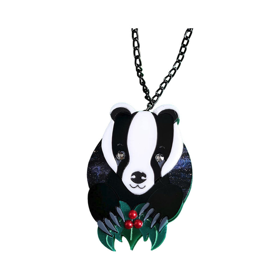 Brian The Badger Necklace by Cherryloco Jewellery 1