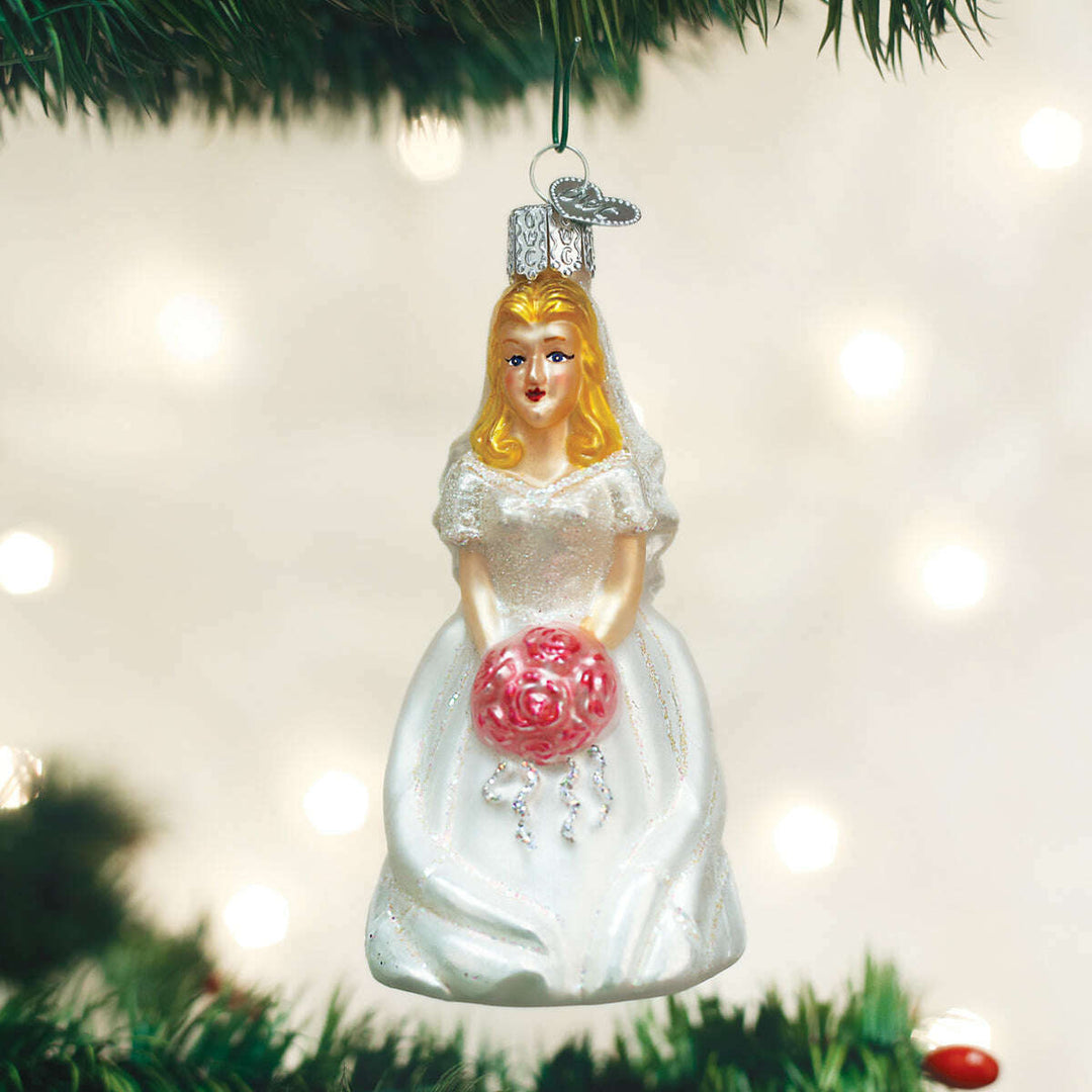 Old World Christmas Bride - Blonde Blown Glass Ornament