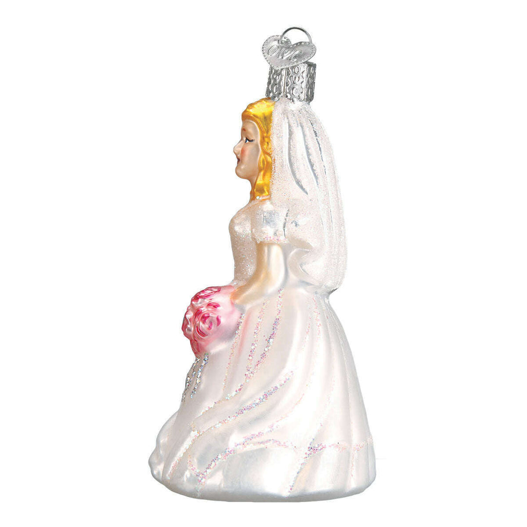 Old World Christmas Bride - Blonde Blown Glass Ornament