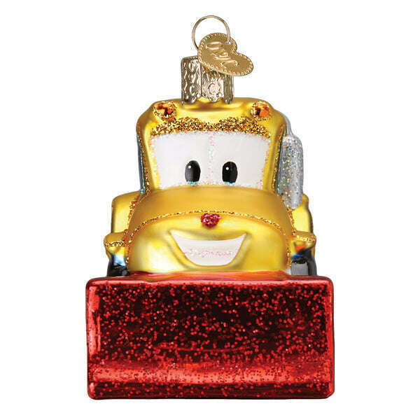 Old World Christmas Bright-Eyed Bulldozer Blown Glass Ornament