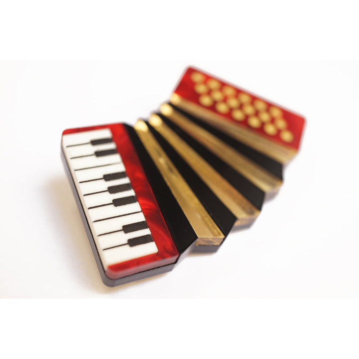 Red Accordion Brooch by Laliblue 1
