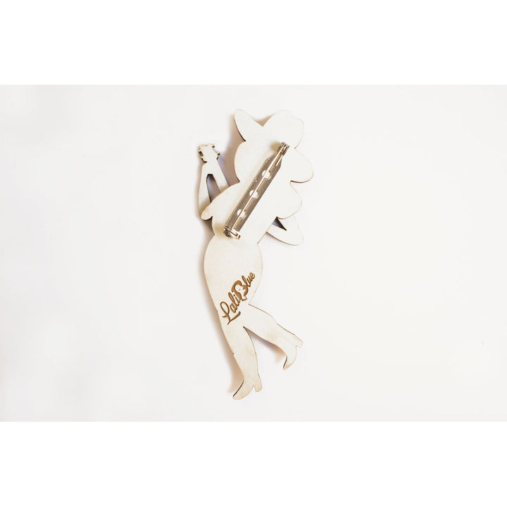 Girl playing the banjo Brooch by Laliblue 2