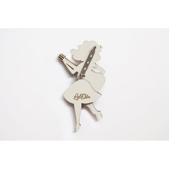 Girl playing guitar Brooch by Laliblue 2