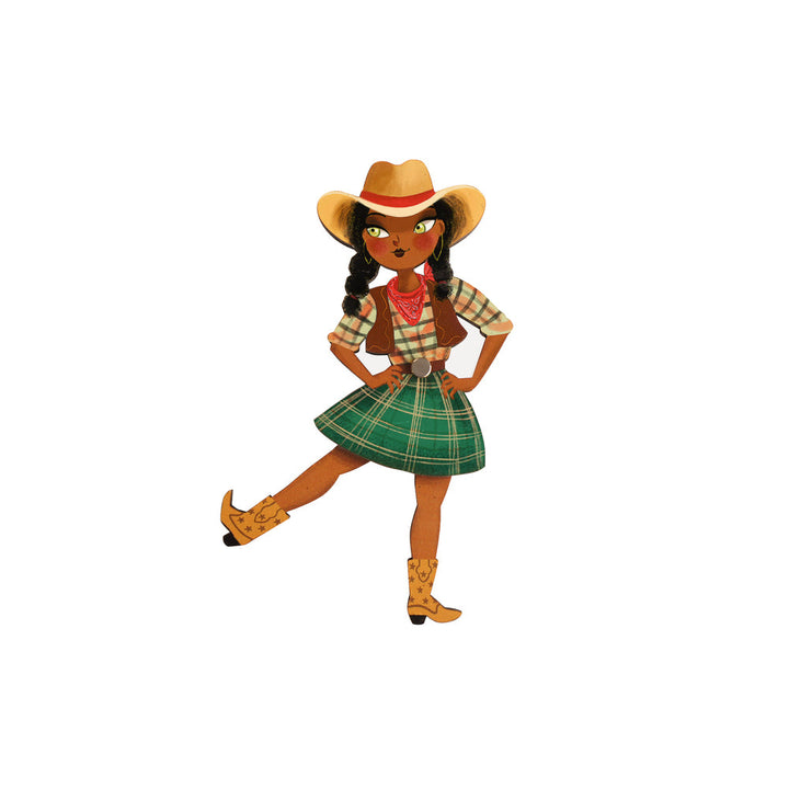 Country girl dancing Brooch by Laliblue 