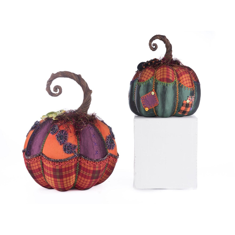 Broomstick Acres Pumpkins Set Of 2 by Katherine's Collection  1