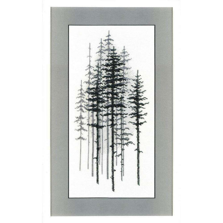 BT-1014C Mixed technique stitch kit Crystal Art "Foggy forest"