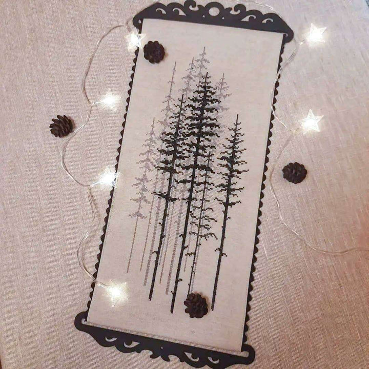 BT-1014C Mixed technique stitch kit Crystal Art "Foggy forest"