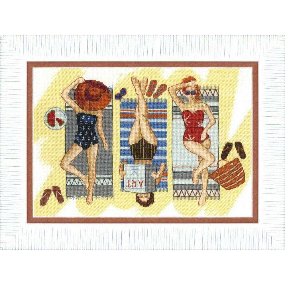 BT-164C Counted cross stitch kit Crystal Art "Rest at the sea"