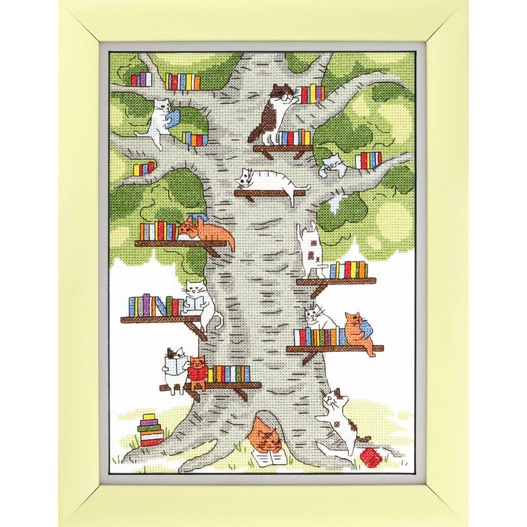 BT-236C Counted cross stitch kit Crystal Art "Library in the forest"