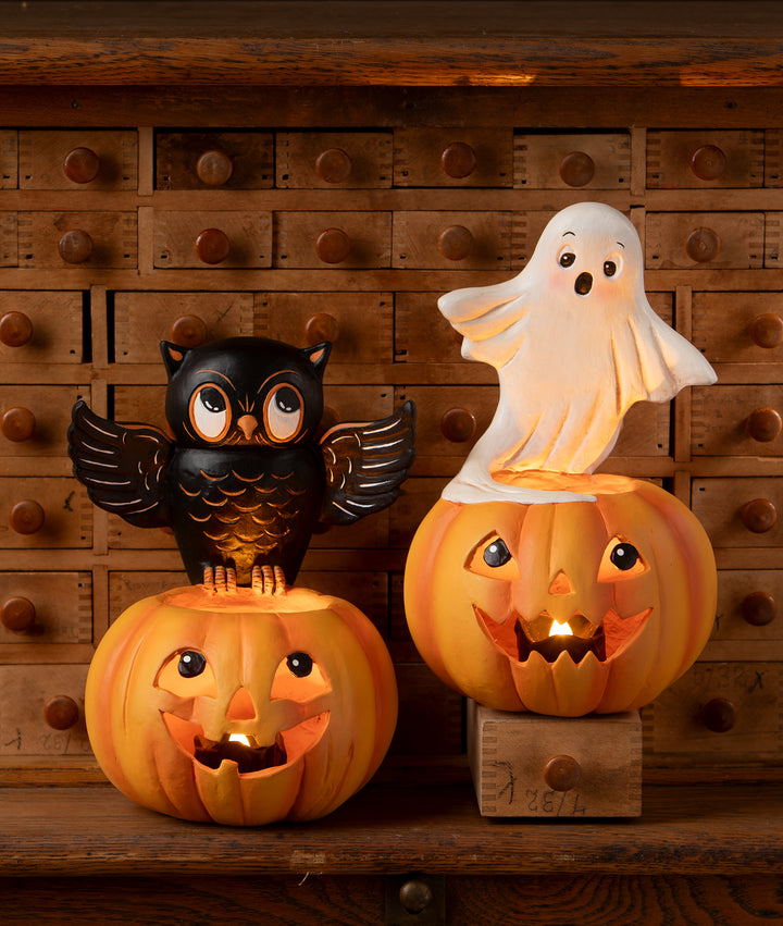 Ghost on Jack O'Lantern by Bethany Lowe Designs, image 4