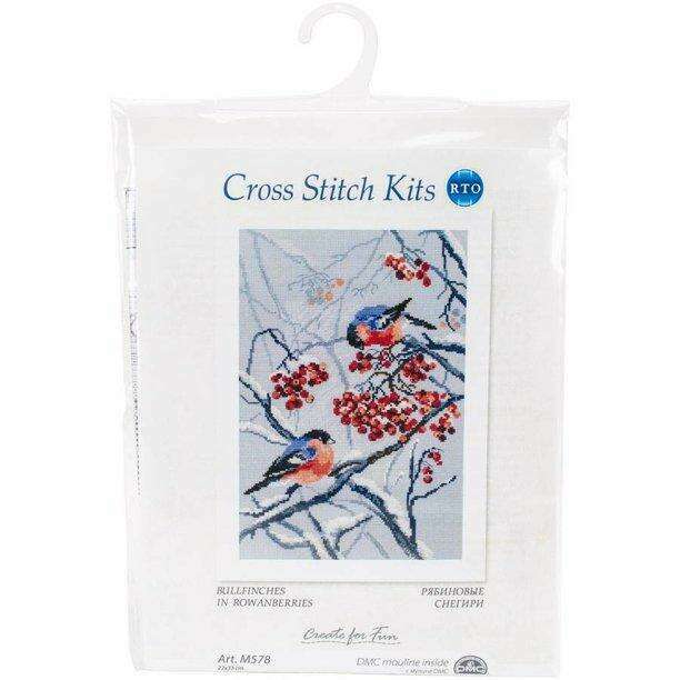 Bullfinches in Rowanberries M578 Counted Cross Stitch Kit