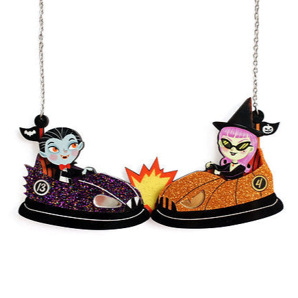 Halloween bumper car necklace