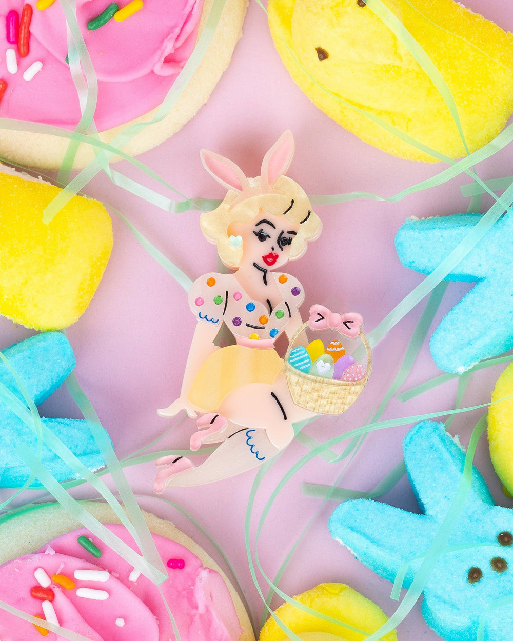 Bunny Belle Brooch by Lipstick & Chrome x Candy Doll Club-FAWN - Quirks!
