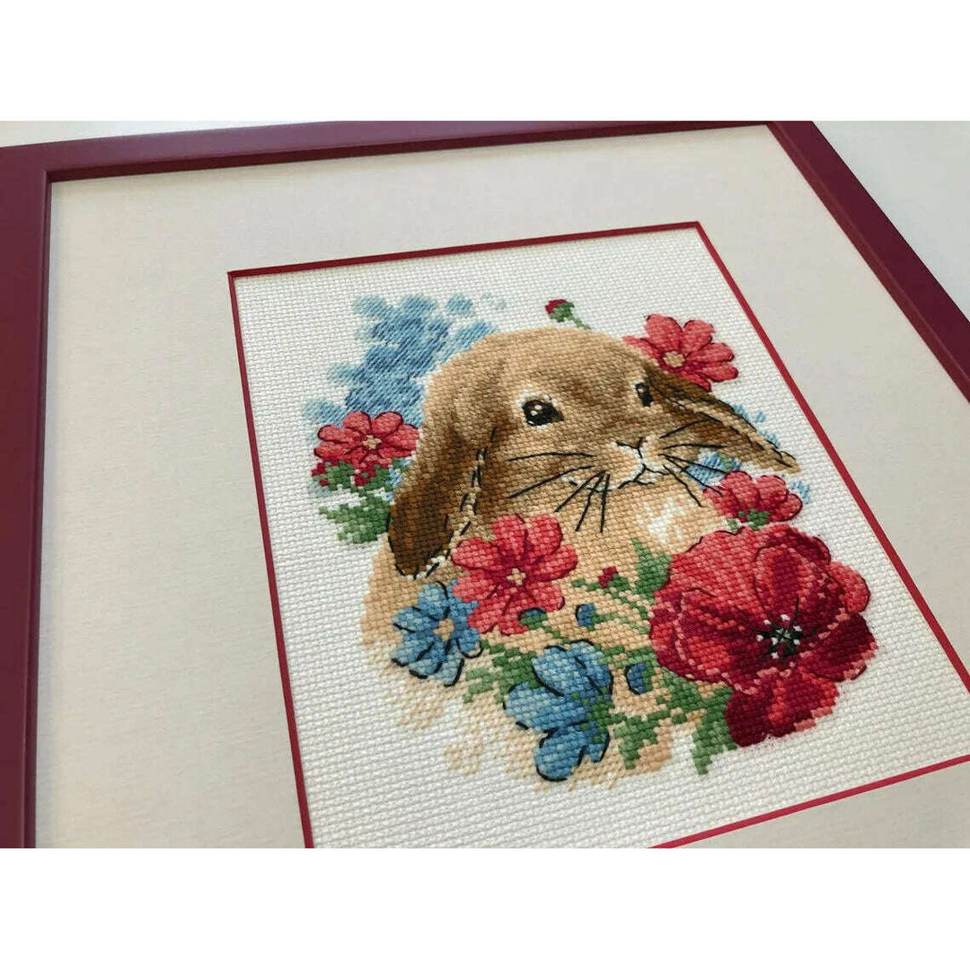 Bunny in Flowers R1986 Counted Cross Stitch Kit