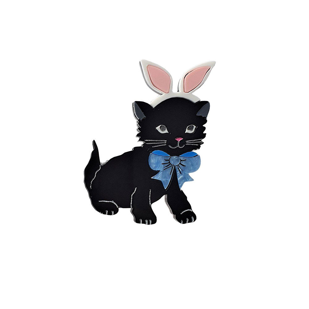 Bunny Kitten Brooch by Cherryloco Jewellery 3