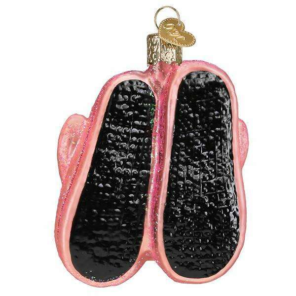 Old World Christmas Bunny Slippers Blown Glass Ornament