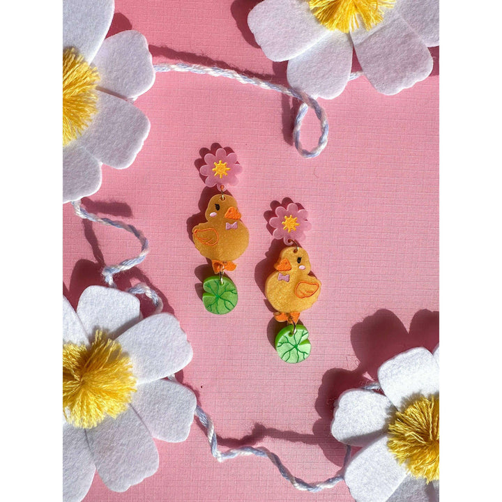 Buttercup Duck Earrings