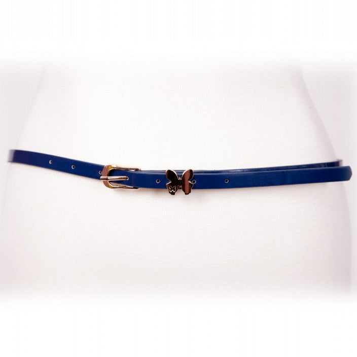 Vegan Leather Belt with Butterfly Accents