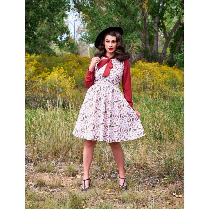 Butterfly Vintage Dress in Cream