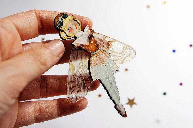 Butterfly Woman Halloween Brooch by Laliblue - Quirks!