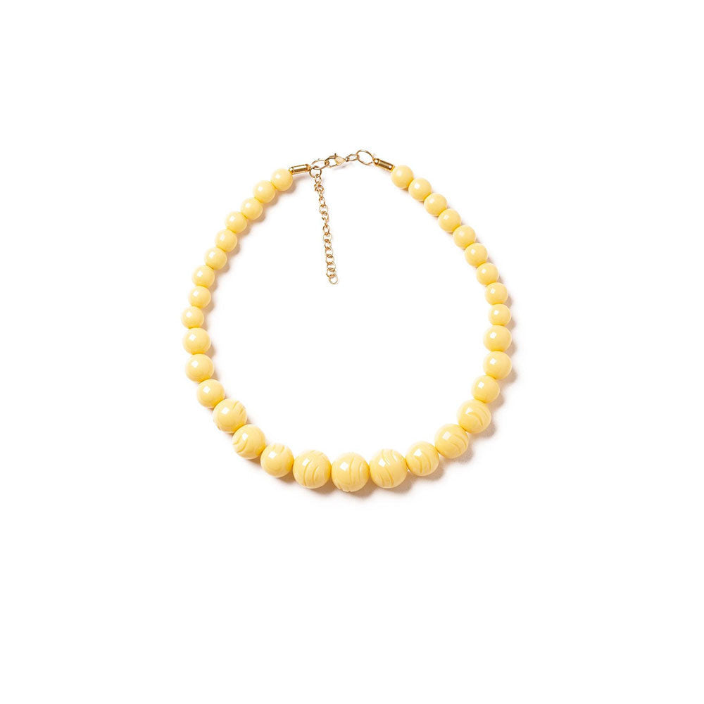 Buttery Heavy Carve Bead Necklace by Splendette image