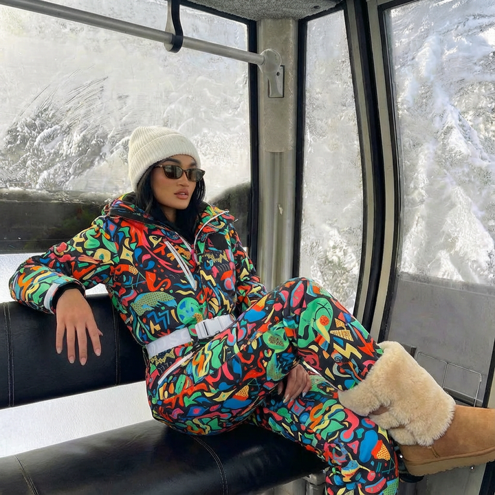 The Stairway to Heaven | Trippy Curved Fit Women's One Piece Ski Suit