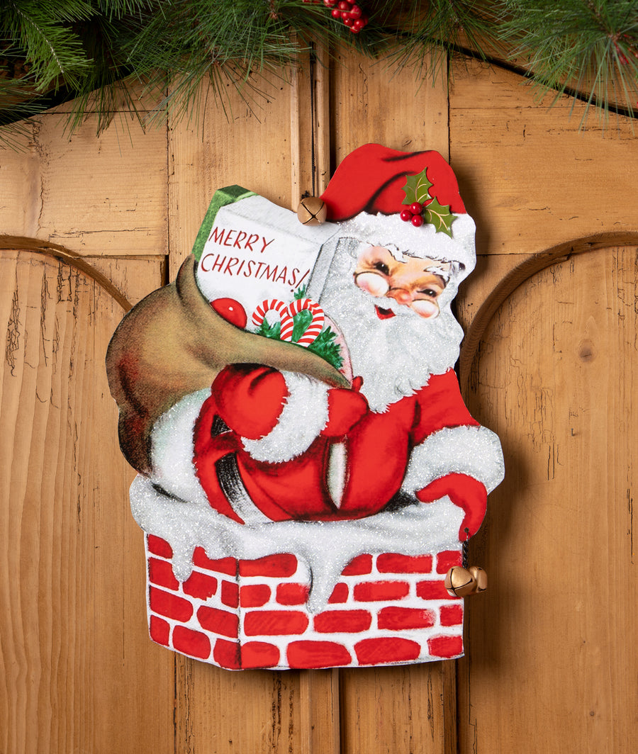 Merry Christmas Santa Sign by Bethany Lowe Designs, christmas decor
