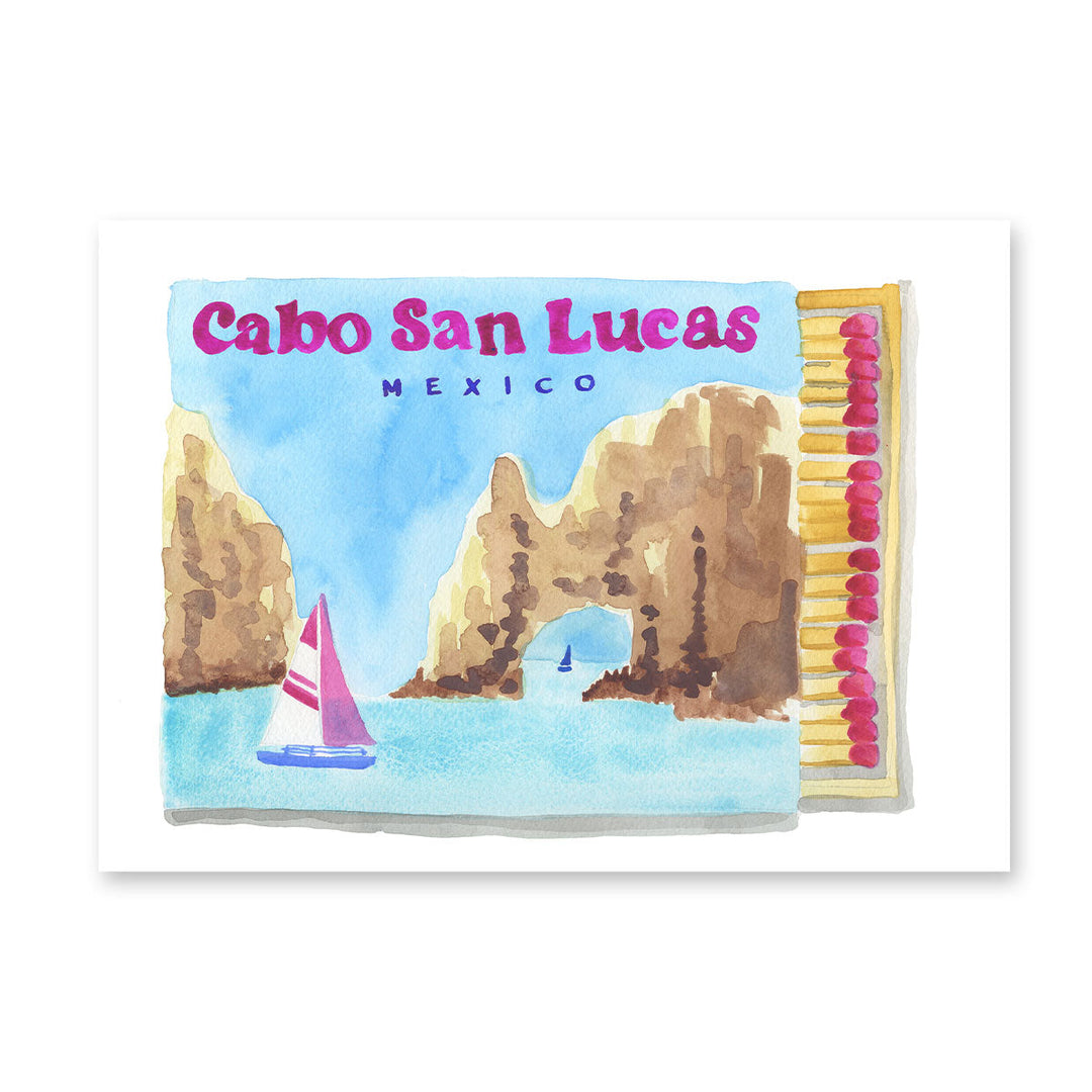 Cabo San Lucas Matchbook Art Print