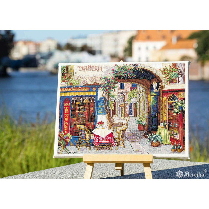 Cafe in Verona K-161 Counted Cross-Stitch Kit