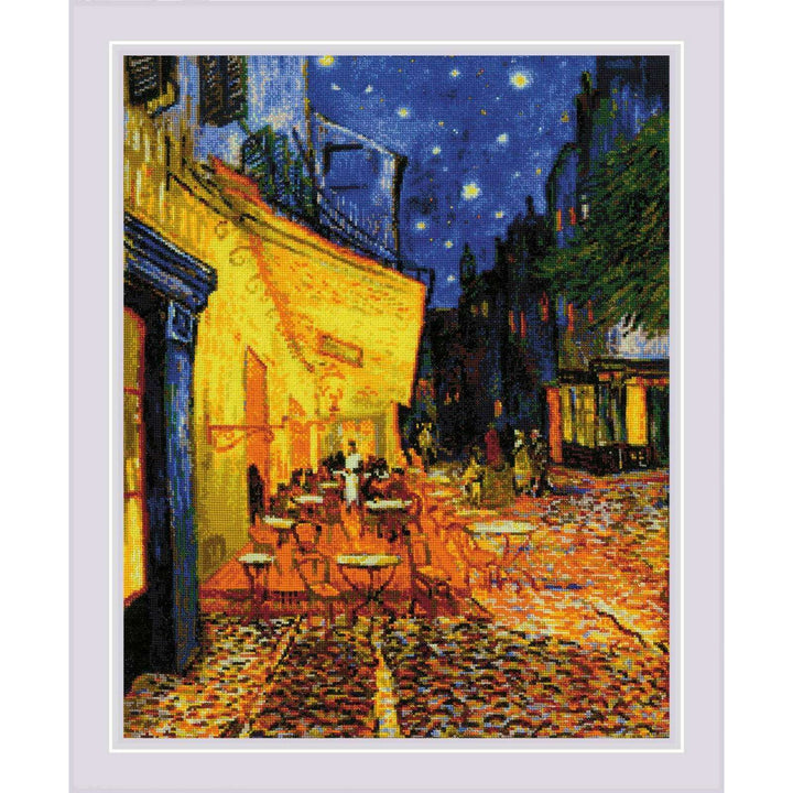 Cafe Terrace at Night after V. Van Gogh's Painting R2217 Counted Cross Stitch Kit