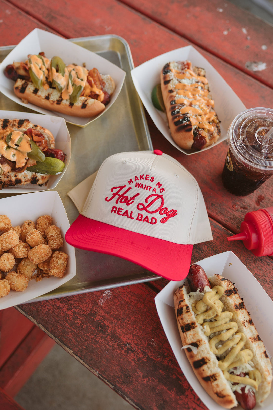 Makes me Want a Hot Dog - Red Vintage Trucker Hat