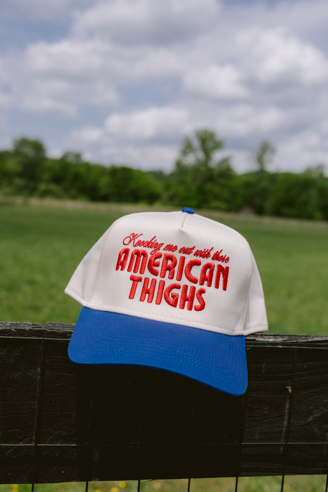 American Thighs - Royal Blue Vintage Trucker Hat