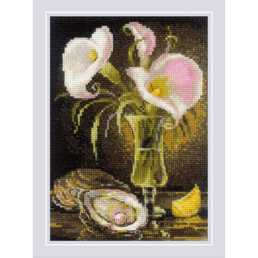 Calla Lilies and Oyster  R2267 Counted Cross Stitch Kit