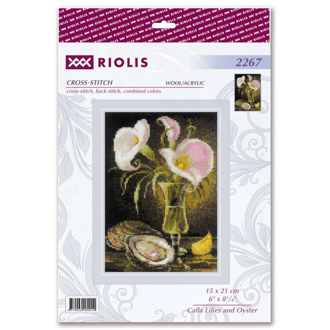 Calla Lilies and Oyster  R2267 Counted Cross Stitch Kit