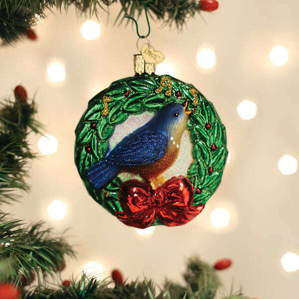 Old World Christmas Calling Bird Blown Glass Ornament