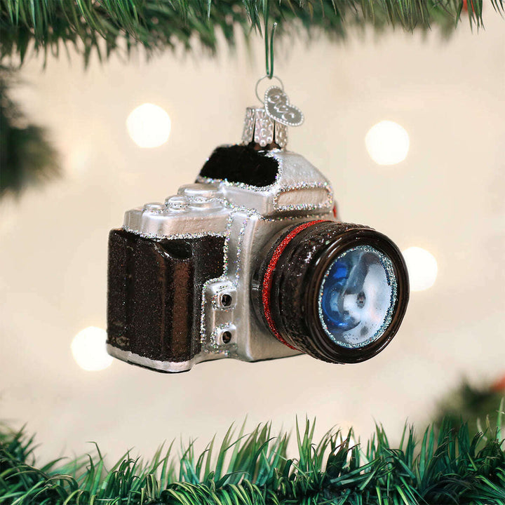 Old World Christmas Camera Blown Glass Ornament