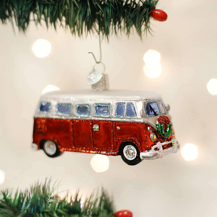 Old World Christmas Camper Van Blown Glass Ornament