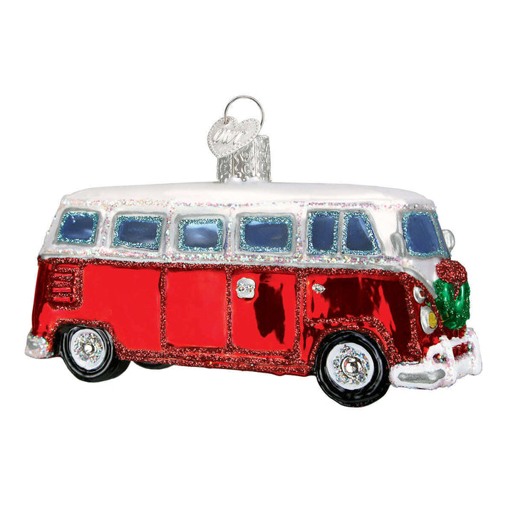 Old World Christmas Camper Van Blown Glass Ornament