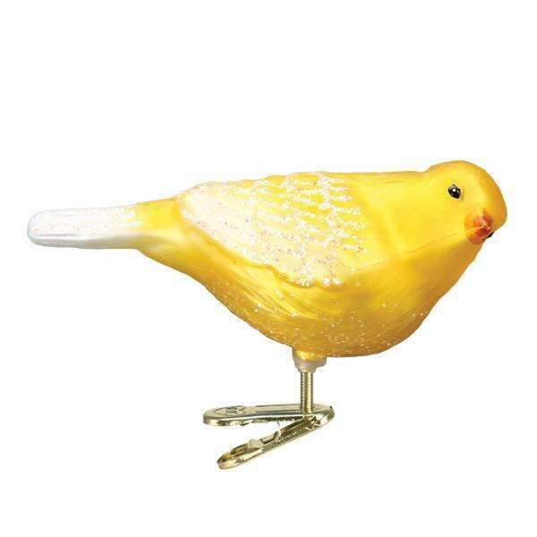 Old World Christmas Canary Blown Glass Ornament