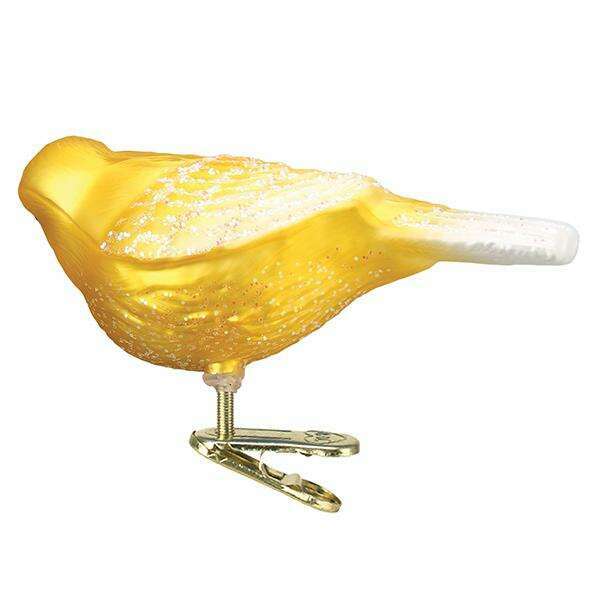 Old World Christmas Canary Blown Glass Ornament