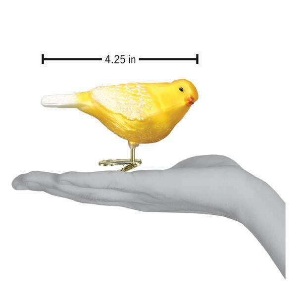 Old World Christmas Canary Blown Glass Ornament