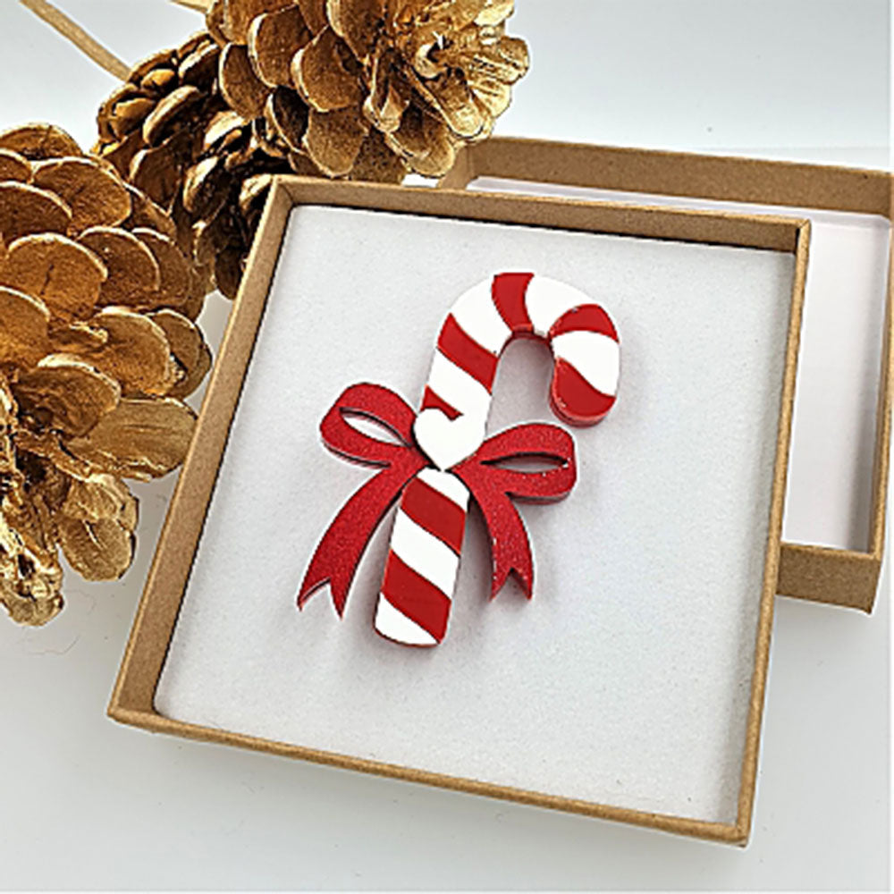 Candy Cane Brooch by Cherryloco Jewellery 2