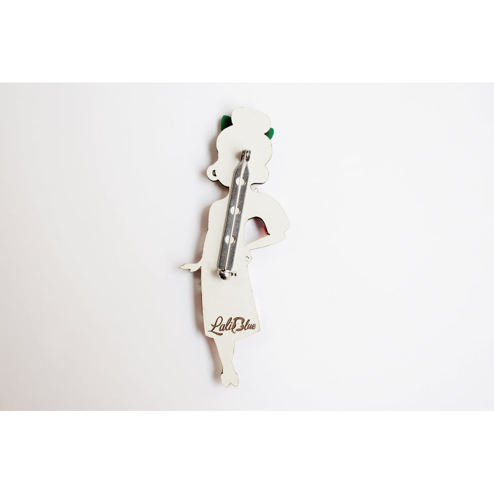Candy Cane Girl Brooch by Laliblue 4