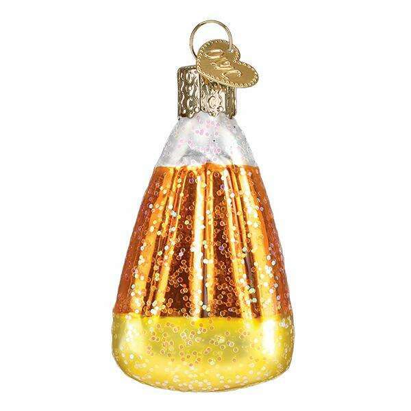 Old World Christmas Candy Corn Blown Glass Ornament