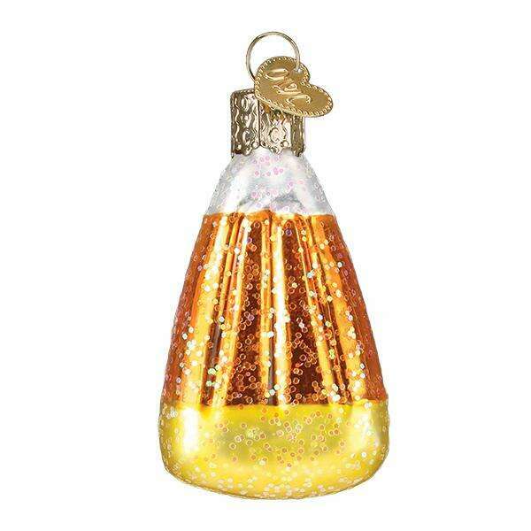 Old World Christmas Candy Corn Blown Glass Ornament