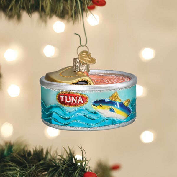 Old World Christmas Canned Tuna Blown Glass Ornament