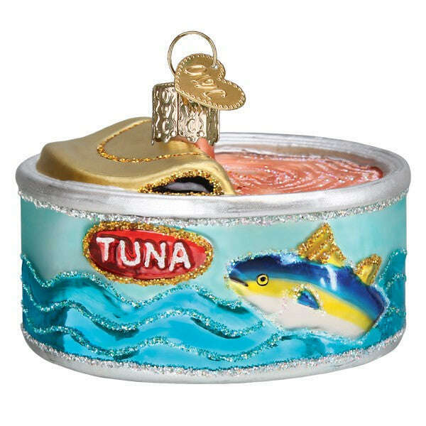 Old World Christmas Canned Tuna Blown Glass Ornament