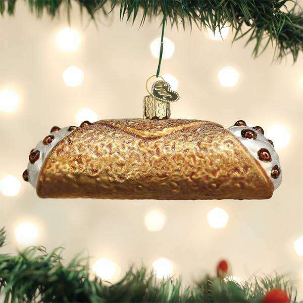 Old World Christmas Cannoli Blown Glass Ornament