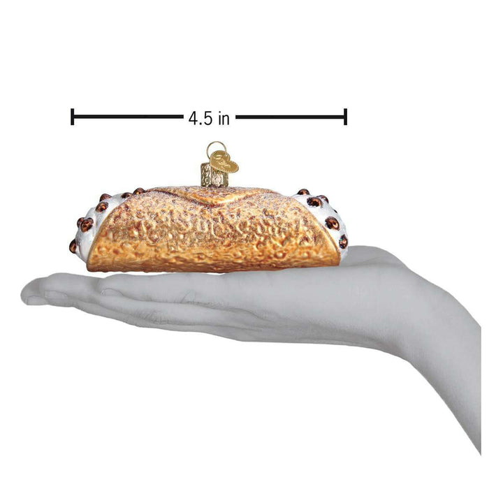 Old World Christmas Cannoli Blown Glass Ornament