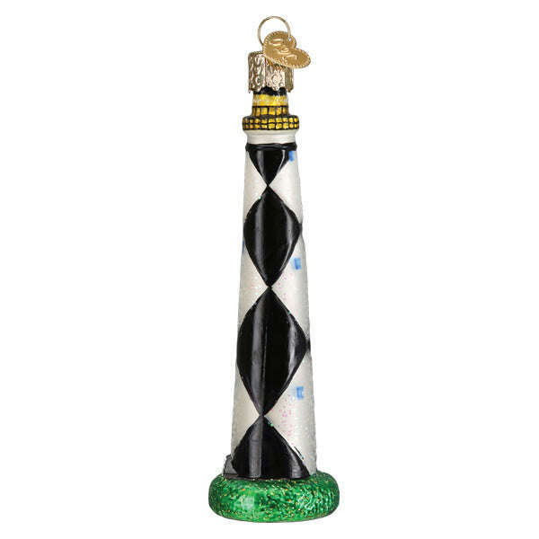 Old World Christmas Cape Lookout Lighthouse Blown Glass Ornament